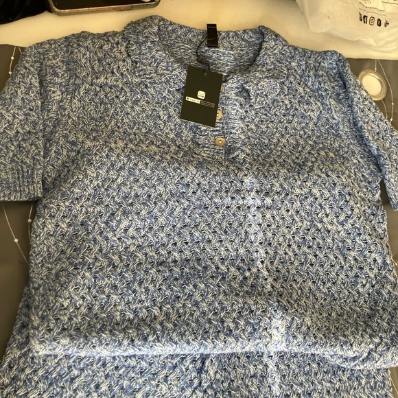 STYLEWE Blue Textured Knit Top - Picture 2 of 3